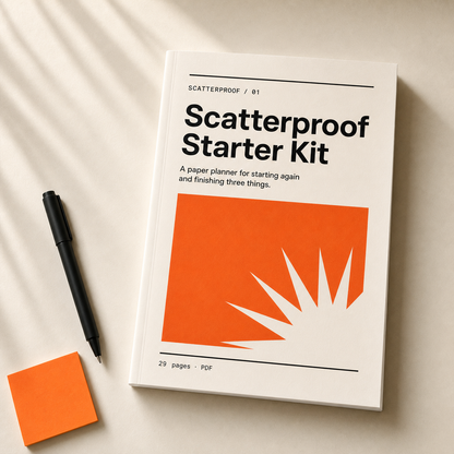 The Scatterproof Starter Kit — ADHD-friendly printable planner (instant PDF)
