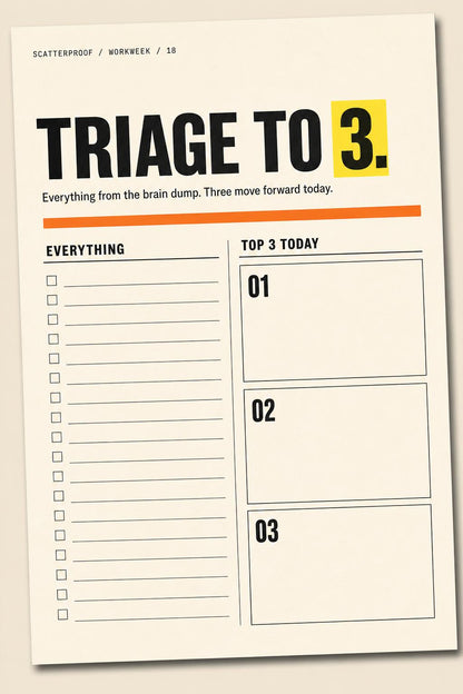 Triage to 3 worksheet preview